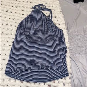 Open back halter top